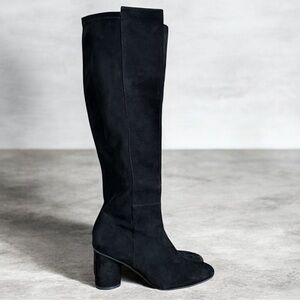 Stuart Weitzman Eloise 75 Black Suede Knee-High Women's Boots SZ 7